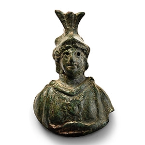 Roman Bronze Bust of Athena