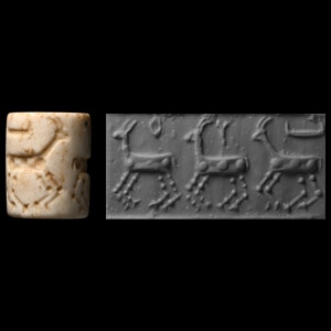 Jemdet Nasr Cylinder Seal with Horned Quadrupeds