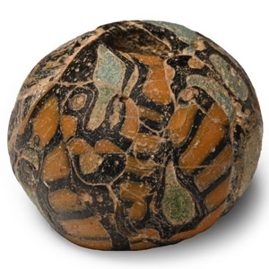 Roman Polychrome Glass Bead