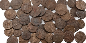 Group of Fifty [50] Late Roman Imperial AE Coins.