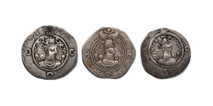 Group of Three [3] Sasanian AR Drachms.
