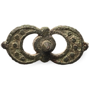 Romano-British Bronze Double Lunar Plate Brooch