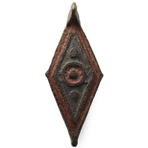 Romano-British Enamelled Bronze Lozenge-Shaped Seal Lid