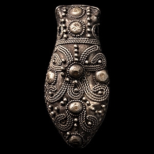 Viking Period Silver Filigree Teardrop Pendant