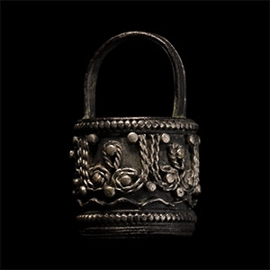 Pre-Viking Silver Filigree Aroma Bucket Pendant