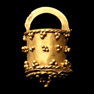 Pre-Viking Gold Filigree Aroma Bucket Pendant