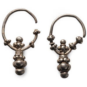 Viking Period Silver Temple Ring Pair