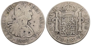 Mexico (New Spain). Carlos IV, King of Spain AR 8 Reales.