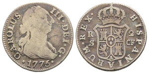 Spain. Carlos III AR 2 Reales.