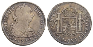 Mexico (New Spain). Carlos III, King of Spain AR 2 Reales.