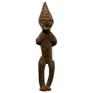 Syro-Hittite Bronze Helmetted Figure