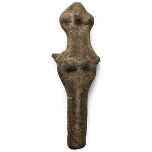 Syro-Hittite Bronze Female Idol Figure