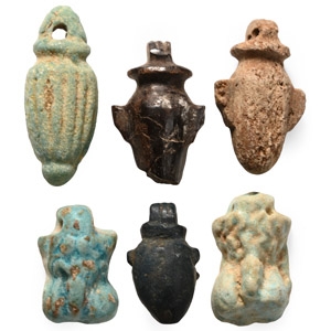 Egyptian Faience Amulet Group