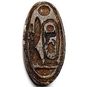 Egyptian Stone Scaraboid with Cartouche of Thutmose IV