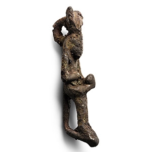 Egyptian Bronze Isis and Horus Pendant