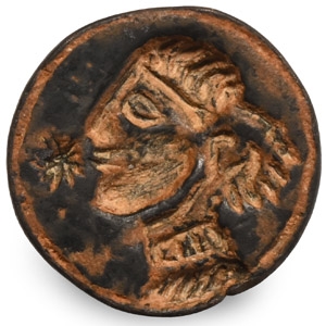 Late Parthian to Early Sasanian Bronze Seal with Bust
