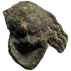 Roman Bronze Comic Actors Mask Mount
