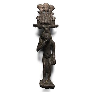 Egyptian Bronze Harpokrates Statuette