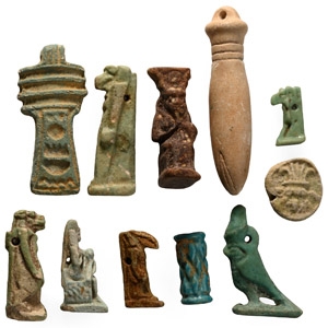 Egyptian Faience Amulet Group