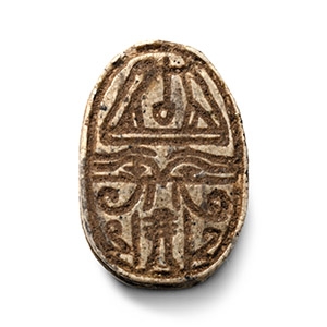 Egyptian Faience Hieroglyphic Scarab