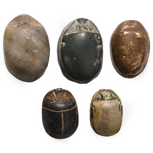 Egyptian Hieroglyphic Scarab Group