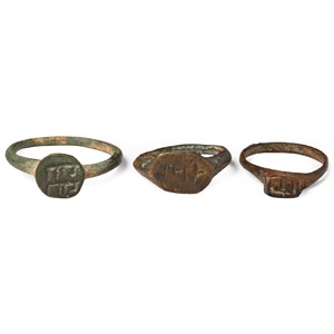 Western Asiatic Inscribed Bronze Ring Group