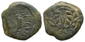 Judaea. Hasmoneans, Mattathias Antigonos (Mattatayah) AE Eight Prutot.