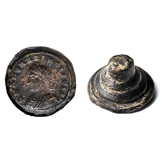 Roman Bronze Forgers Coin Die.