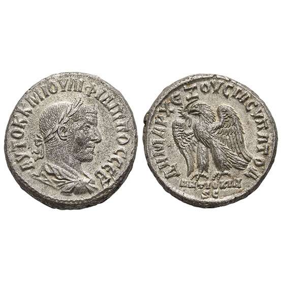 Philip I BI Tetradrachm of Antioch, Seleucis and Pieria.