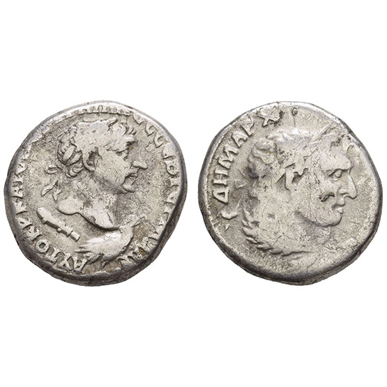 Trajan AR Tetradrachm of Antioch, Seleucis and Pieria.