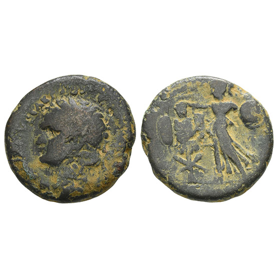Domitian AE 23mm of Caesarea Maritima, Judaea.