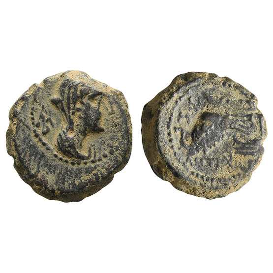 Seleukid Empire, Antiochos IV Epiphanes AE Serrate.