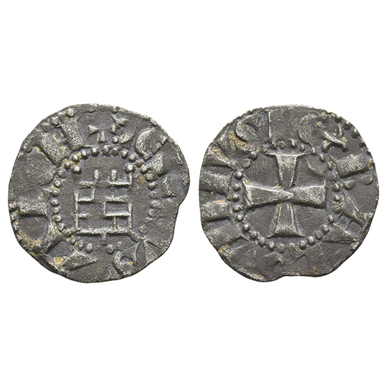 Crusaders. Latin Kingdom of Jerusalem, Baldwin III BI Denier.