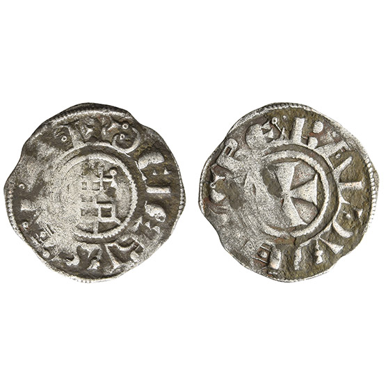 Crusaders. Latin Kingdom of Jerusalem, Baldwin III BI Denier.