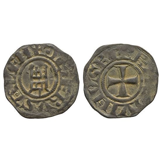 Crusaders. Latin Kingdom of Jerusalem, Baldwin III BI Denier.