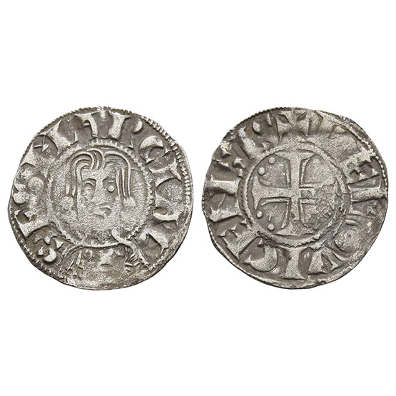 France. Provincial, Limoges (Abby of Saint-Martial) AR Denier.