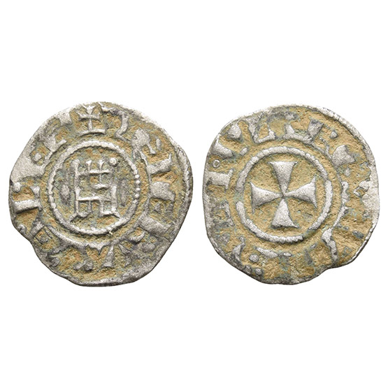 Crusaders. Latin Kingdom of Jerusalem, Baldwin III BI Denier.