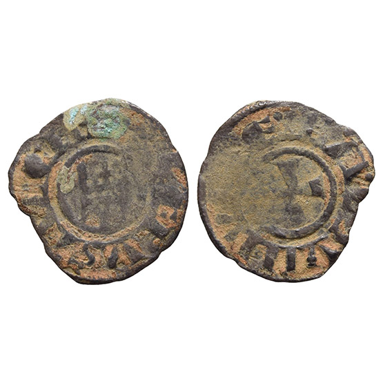 Crusaders. Latin Kingdom of Jerusalem, Baldwin III(?) BI Denier.