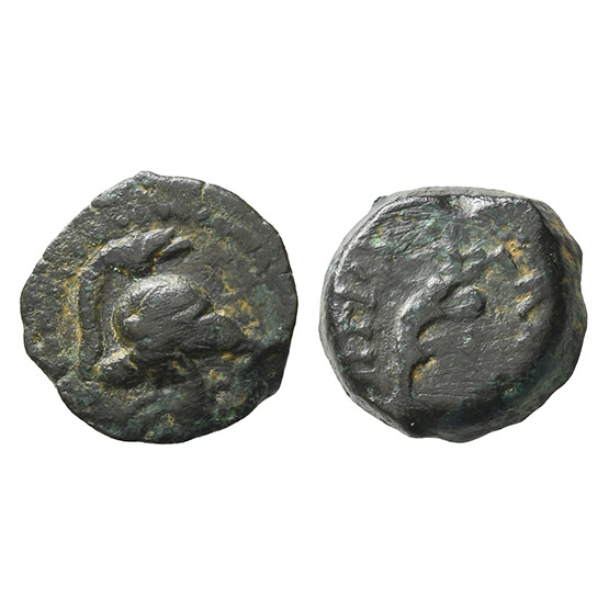 Judaea. Hasmoneans, John Hyrkanos I (Yehohanan) AE 12mm.
