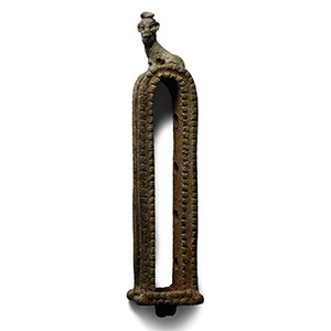 Romano-Egyptian Bronze Sistrum Fragment with Goat