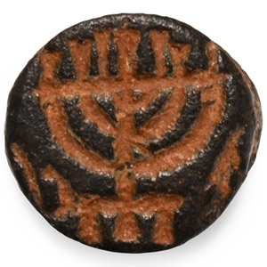 Late Roman Bronze Ring Bezel with Menorah and Symbols