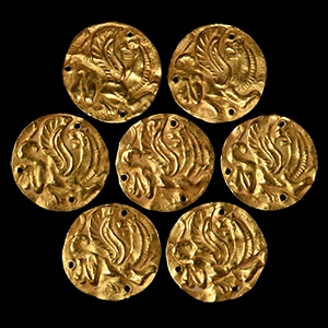 Achaemenid Gold Appliques Depicting Winged Lions