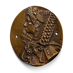 Post Medieval Bronze Medallion of Maria Magdalena of Austria