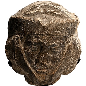 Medieval Stone Female Head