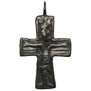 Byzantine Bronze Cross Pendant