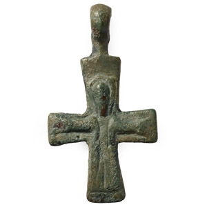 Byzantine Bronze Cross Pendant