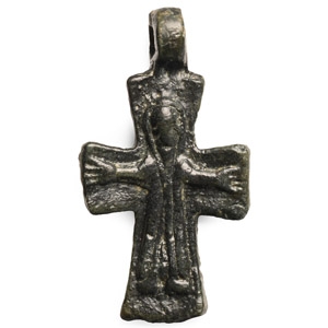 Byzantine Bronze Cross Pendant