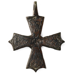 Byzantine Bronze Cross Pendant