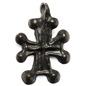 Byzantine Bronze Cross Pendant