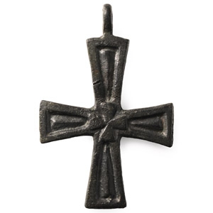 Byzantine Bronze Cross Pendant